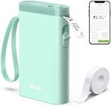 Label Maker Machine with Tape, P21 Portable Bluetooth Label Printer, Wireless Built-in Cutter Sticker Maker Mini Label Makers with Multiple Templates for Organizing Storage Office Home, Green