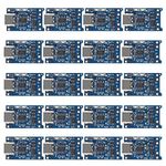 AEDIKO 20pcs TP4056 Type-C USB 5V 1A 18650 Lithium Battery Charger Module Li-ion Charging Board TC4056A with Dual Protection Function