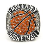 Fantasy Basketball League Champion Championship Rings Trophy Prize(With paper box,13)