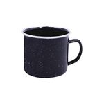 Milestone Camping Enamel Travel Mug/Ideal for Camping, Hiking, Fishing, Travels & More/Black Colour Mug