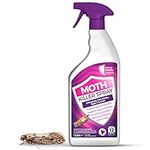 Moth Killer Spray | 1 Litre | Effective Moth Repellent for Carpets, Clothes, Wardrobes & More | Low Odour & Non-Staining Formula | Kills Moths on Contact | Protects Against Infestations | Easy to Use