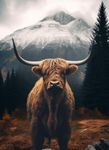 DIY Diamond Painting Kits for Adults Highland Cow Paint with 5D Full Drill Diamonds Square Diamond Painting Art Crystal Gems Wall Art Home Decoration 30x40cm