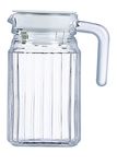 ARC International Luminarc Quadro Jug with White Lid Pitchers, 16 3/4-Ounce