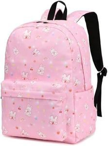 Kouxunt Zaino scolastico per ragazze e donne, borse scolastiche Collge Bookbags zaini per computer portatile per bambini adolescenti adulti, Coniglio rosa, L
