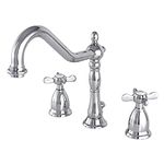 Kingston Brass KS1991BEX Widespread Lavatory Faucet with Brass Pop-Up, Polished Chrome, 8-1/2" in Spout Reach