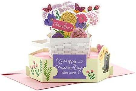 Hallmark Pop Up Mothers Day Card for Grandma (Displayable Basket of Flowers)
