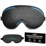 MSC 100% Blackout Sleep Mask for Women & Men - Zero Pressure Sleeping Eye Mask with Skin Friendly Fabric & Ergonomic 3D Design for Comfort, Ultra-Soft Eyemask for Travel, Shift Work, & Home