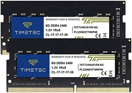 Timetec 16GB KIT(2x8GB) DDR4 2400MHz PC4-19200 Non-ECC Unbuffered 1.2V CL17 1Rx8 Single Rank 260 Pin SODIMM Laptop Notebook PC Computer Memory RAM Module Upgrade (16GB KIT(2x8GB))