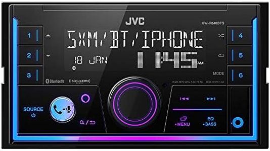 JVC KW-X840BTS Bluetooth Car Stereo Receiver with USB Port – AM/FM Radio, MP3 Player, Amazon Alexa Enabled - 1.5-line Display - Double DIN – 13-Band EQ (Black)