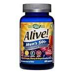 Alive! Men's 50+ Multivitamin Gummies, A Unique Dried Blend of 26 Fruits and Vegetables, Specially Formulated for Men Over Fifty, Suitable for Vegetarians - 60 Gummies