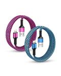 iPhone Charger, Nylon Braided 6FT USB Charging Cord for iPhone 14 13 12 Pro Max /11 Pro/XR/XS/Max/SE/10/8, MFI Certified Data Sync Transfer Connector Plug Fast Power Line Lightning Cable Multi Pack