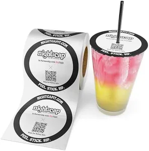 NC StopTopps Drink Cover Stickers, Anti-Spike Disposable Lids, 25 Pack