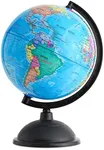 Juvale Rotating World Globe with Stand for Kids Learning, 8-inch Spinning Earth Globe for Classroom Geography Education