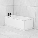 1400 x 700mm Designer Single Ended Bathtub Acrylic Square Bathroom Square White Soaking Bath Tub - Cesar