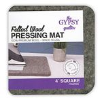 Gypsy Quilter Felted Wool Pressing Mat 4" x 4" x 0.5", Made in USA