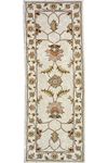 RUG PALACE Runner Rug for Bedroom & Living Room, 2ft x 6ft, Wool, Beige, Floral Handmade Tufted Carpet for Bedside Floor, Kitchen & Hallway, Anti-Skid, Thick