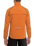 Little Donkey Andy Men's Quick-Dry Running Jacket, Convertible UPF 50+ Cycling Jacket Windbreaker with Removable Sleeves, Orange Size S