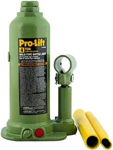 Pro-Lift Welded Bottle Jack 4 Ton - (8,000 Lbs) Capacity Hydraulic Lifting with Side Pump Two-Piece Handle