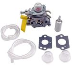 KIPA Carburetor kit for 25cc 26cc 30cc Homelite Ryobi Craftsman Poulan Brushcutter Blower String Trimmer # 308054013 308054012 308054004 308054008 Replace ZAMA C1U-H60 Carb