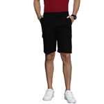 The Indian Garage Co Men's Cargo Shorts (0522-LINCR01_Black