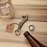 Two Moustaches Brass Sea Horse Bottle Opener