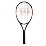 wilson Burn Elite 105 Adults Tennis Racket (Available in Grip Sizes 1 to 4) (Grip 3 (4 3/8 inch)), Black, Orange, One Size