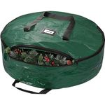 Ram® Green 30 Inches Waterproof Christmas Wreath Storage Bag Xmas Garland Holiday Wreath Bag Holder With Handles And Zip