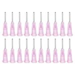 uxcell Industrial Blunt Tip Dispensing Needle with Luer Lock for Liquid Glue Gun, 18G 1/2", 40 Pcs Pink