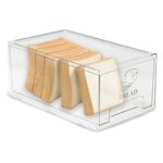 Gzsekken Bread Bin, Plastic Bread Container Kitchen Food Storage Bin with Drawer Tray Large Sandwich Holder Bread Storage Container for Kitchen Counter Bread Keeper for Homemade Bread,BPA Free