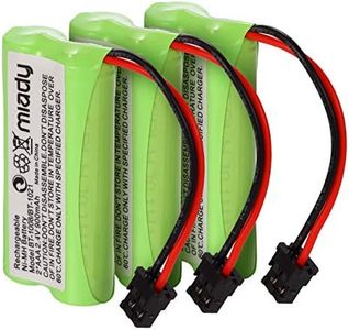 Miady 2.4V 2 AAA 900mAh Ni-MH Cordless Home Phone Battery for Uniden BT1008 BT-1008 BT1016 BT-1016 BT1021 BT-1021 WITH43-269 WX12077 Sanyo CAS-D6325 CASD6325 Lenmar CBBT1008 CB-BT1008 (Pack of 3)