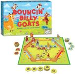 Peaceable Kingdom Bouncin’ Billy Goats Board Game, Light Strategy and Trampoline Tile Gameplay for Kids and Adults, Cooperative Family Game Night Fun, 2 to 3 Players Ages 5 and Up