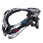 O'Neal | Motocross Protector Neck | MX MTB Mountain Bike | 2 Zones Adjustable, 2 Front Pads, Front Closure Mechanism | Tron Neckbrace Shocker | Adult | Black White | One Size