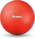 URBNFit Exercise Ball - Balance Balls (Ballon Exercice) Yoga, Pilates, Fitness, Stability, Workout, Home Fitness Equipment - Anti-Burst Swiss Ball Chair w/ Pump (65CM Red)