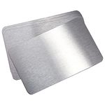 NBEADS 8 Pcs Metal Business Card, 3.35"x2.19" Stainless Steel Blanks Name Card Engraved Business Card for House Office Customer DIY Gift Cards