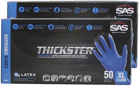 (Extra Large - 2 Boxes) - SAS 6604 (2 Boxes) Thickster Textured Safety Latex Gloves, X-Large