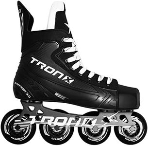 TronX Stryker 3.0 Senior Adult Junior Kids Inline Roller Hockey Skates, New for 2023 (Skate Size 7 (Shoe Size 8-8.5))