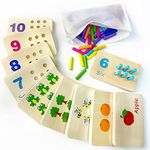 Wooden Counting Peg Board, Montessori Counting Number Peg Board, Montessori Math Toys for 3 4 5 Year Old Kids, Toddler Preschool Learning Toys, Kindergarten Homeschool Manipulatives