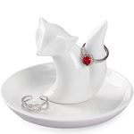 Spegiffu Fox Gifts Fox Ring Dish Jewelry Holder Ring Stand, Funny Gifts for Women Friend Mom Grandma Nana Aunt Birthday Mother's Day Christmas Valentines Gift, Fox Decor