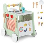 BABY JOY 6-in-1 Wooden Baby Walker,