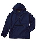 Charles River Apparel Boys' Pack-N-Go Pullover Windbreaker Jacket, Navy, XL