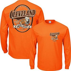 Cleveland Football Fans. Cleveland a Drinking Town with a Football Problem. Orange T-Shirt (Sm-5X) (Long Sleeve, Large)