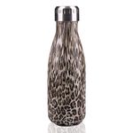 Pioneer PVB300LP Vacuum Insulated Stainless Steel Double Walled Hot/ Cold up to 8 Hours BPA Free Reusable Bottle 100% Leak Proof 260 ML – Leopard Print