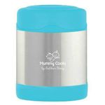 Mummy Cooks - Insulated Children's Food Flask 300ml (Blue) - FREE STICKERS