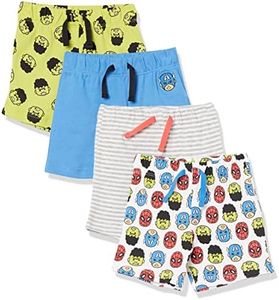 Amazon Essentials Disney | Marvel | Star Wars Shorts Bébé Garçon, Lot de 4, Marvel Friends, 18 mois