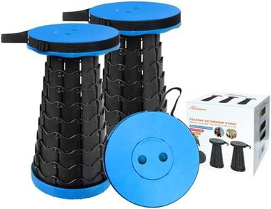 AttoShow 2PCS Upgraded Collapsible Stool Thickened Set, Portable Stool Folding Stools, Foldable Chair for Camping Fishing Hiking BBQ and Outdoor Activities - Max 400lbs（Blue）