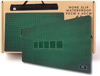 Texas Holdem Poker Mat - Premium Professional Grade Neoprene 90cm x 60cm Poker Table Top - Water Resistant Poker Table Cloth - Texas Hold em Poker Mat for Table with Carry Case - Poker Game Green Felt