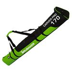 BRUBAKER 'Carver Pro 2.0' Padded Ski Bag Yellowgreen Black 170 cm / 66 7/8"