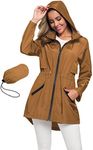 Women'S Waterproof Jacket Packable Womens Breathable Packable Windbreaker