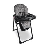 My Babiie MBHC8 Premium Highchair – Adjustable, 3 Recline Positions, 6 Height Settings, Removable Tray, Padded Seat, Foldable, from 6 Months to 3 Years (15kg) – Dani Dyer Black Leopard