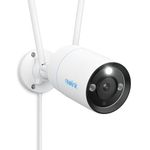 Reolink 4K Security Camera Outdoor Wi-Fi 6, 8MP Color Night Vision, Human/Vehicle/Animal Detection, IP67 Waterproof, 2.4/5 GHz WiFi, 2-Way Audio, Home Plug in IP Camera 24/7 Recording, RLC-810WA